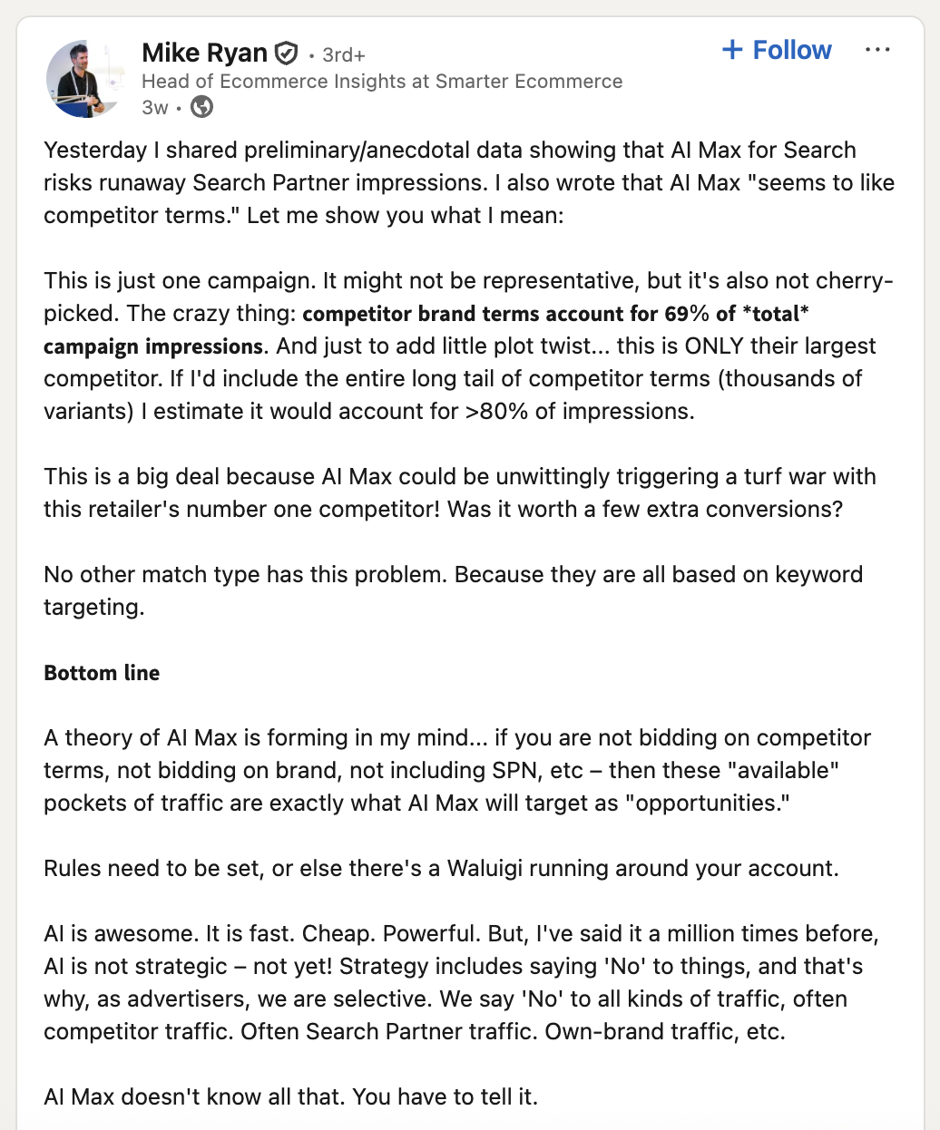 1 - mike ryan linkedin post