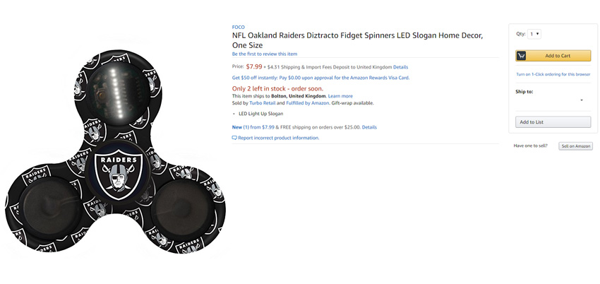 amazon fidget spinner urgency