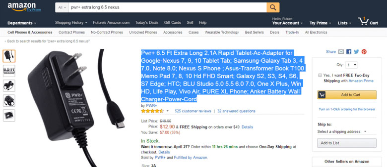 amazon product title