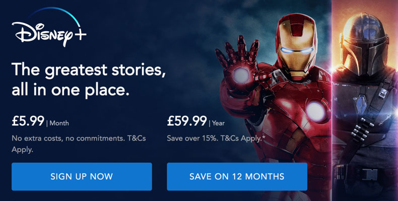 disney plus landing page