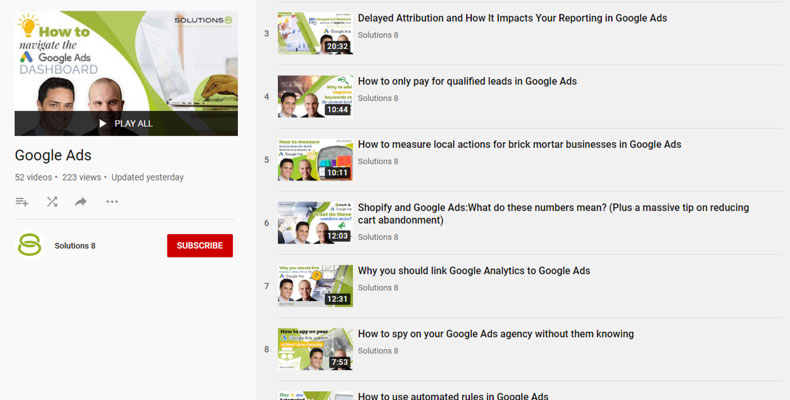 youtube google video tutorials