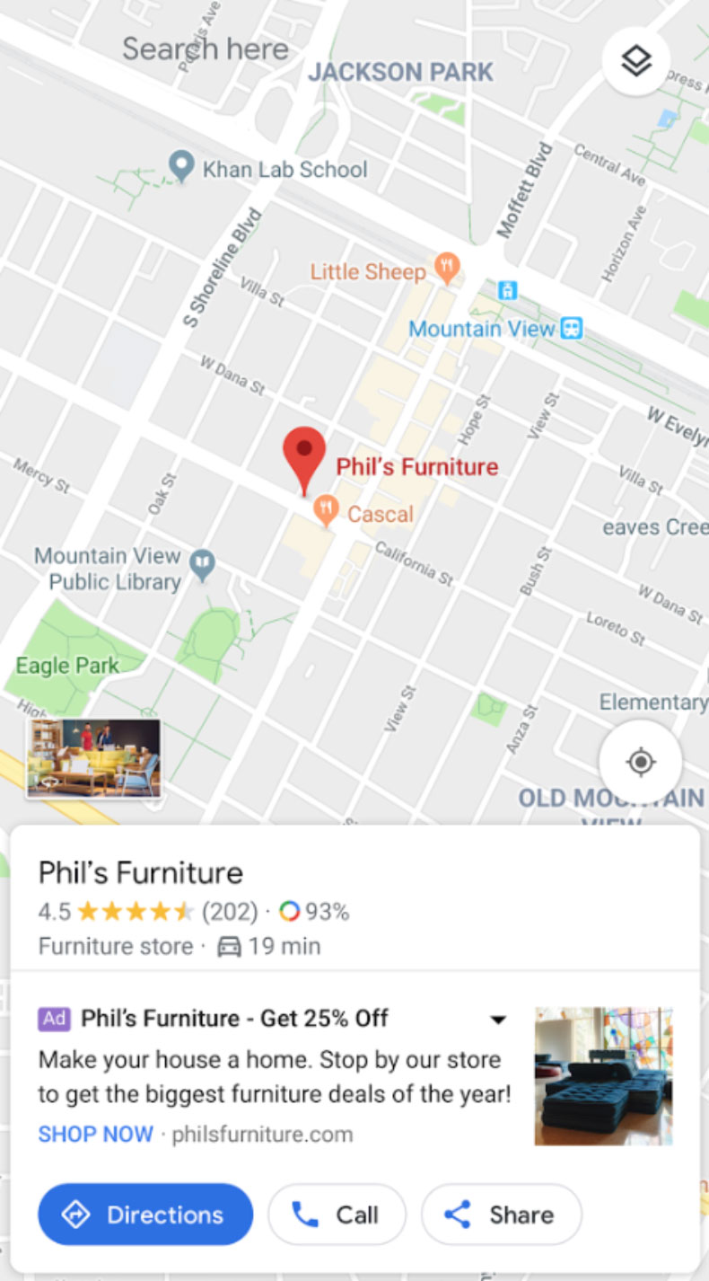 google maps in store promotions