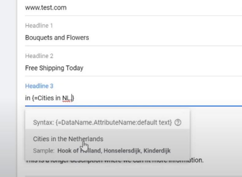 step 4 keywords in ad
