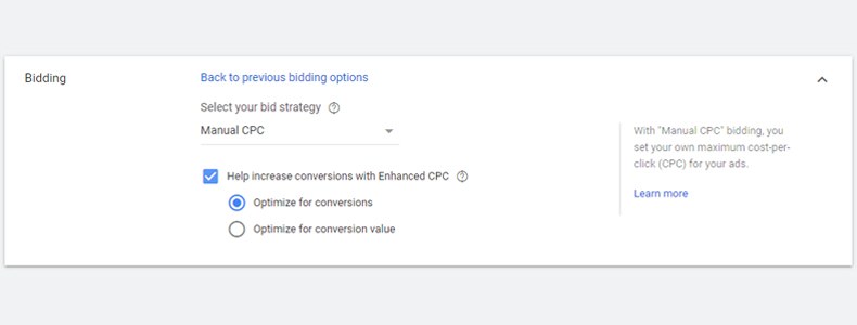 enhanced CPC bidding strategy google
