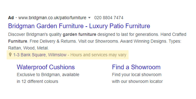 location extension desktop example