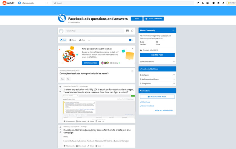 reddit facebook ads