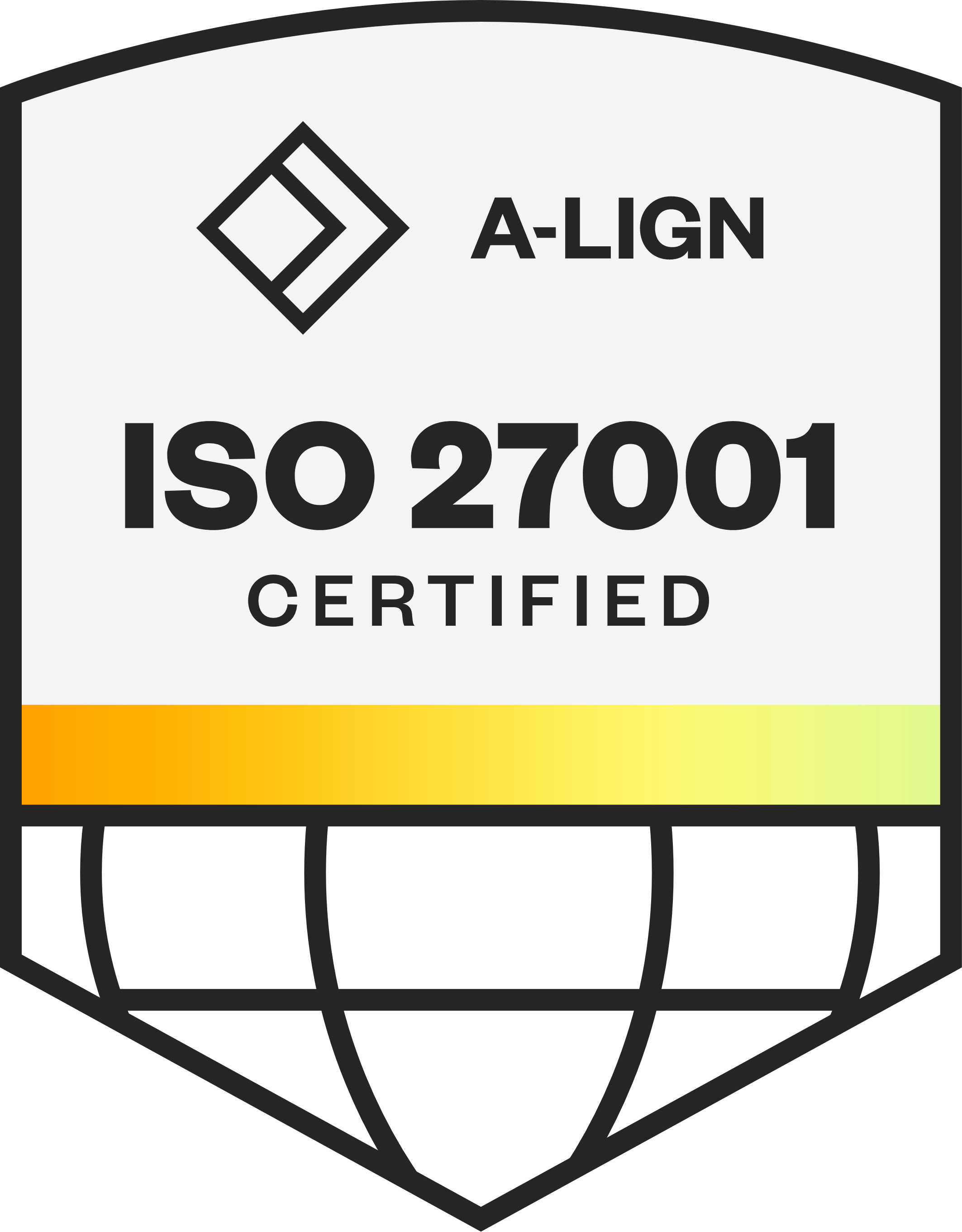 ISO 27001 certification badge